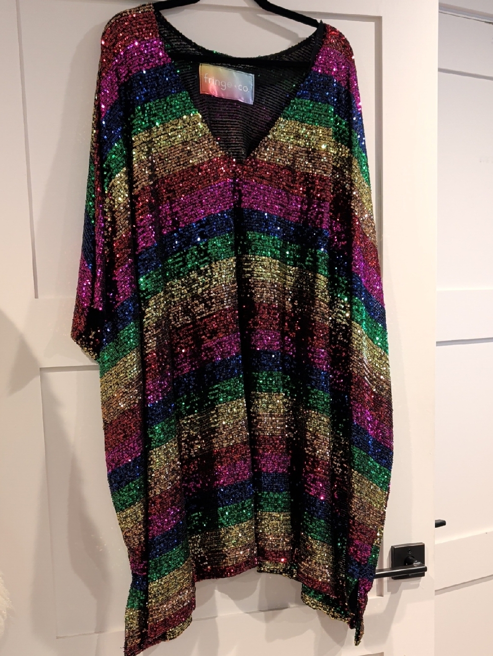 Fringe & CO Rainbow Sequin Caftan